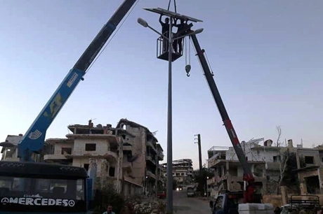 SYRIA_Ville Reconstruction avec lampadaires solaires