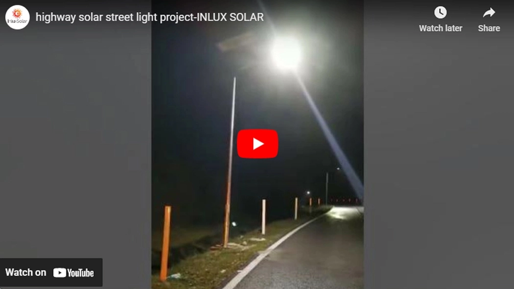Projet de lampadaire solaire d'autoroute-INLUX SOLAR