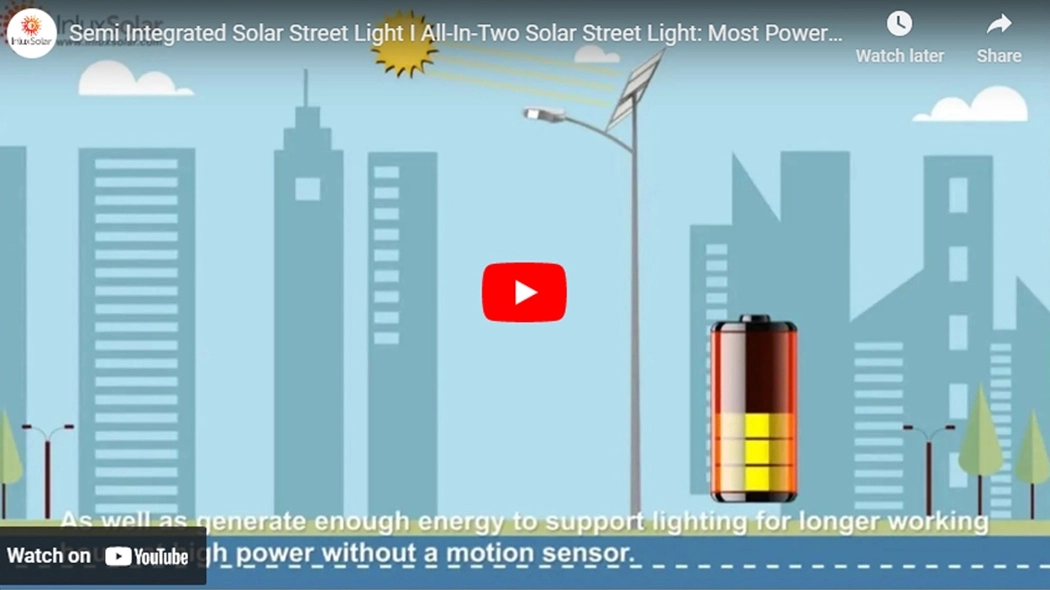 Lampadaire solaire semi-intégré I réverbère solaire tout-en-deux: solution la plus puissante (2022)