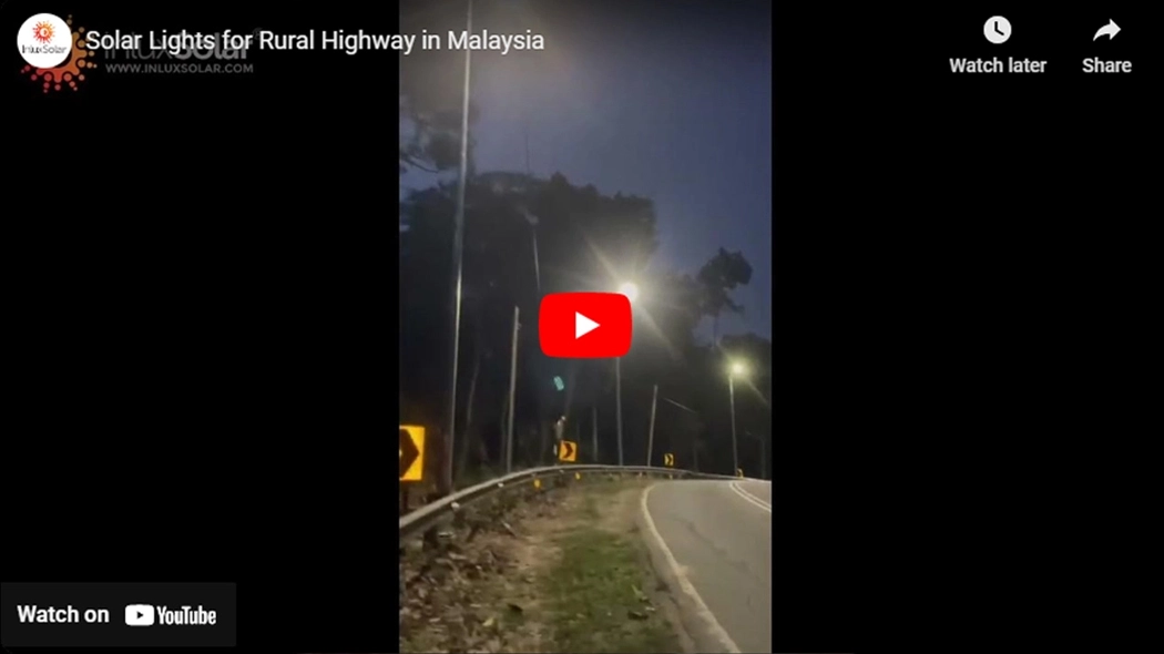 Lumières solaires pour l'autoroute rurale en Malaisie
